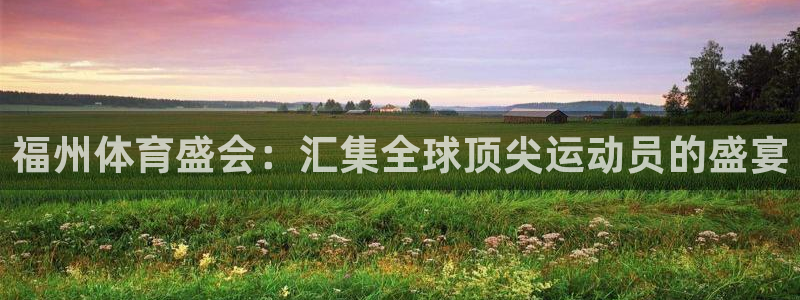 福州体育盛会：汇集全球顶尖运动员的盛宴
