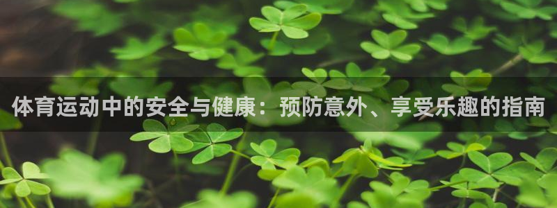 体育运动中的安全与健康：预防意外、享受乐趣的指南
