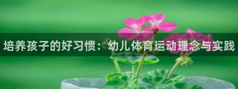 培养孩子的好习惯：幼儿体育运动理念与实践