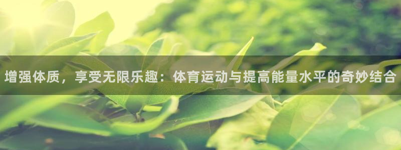 增强体质，享受无限乐趣：体育运动与提高能量水平的奇妙结合